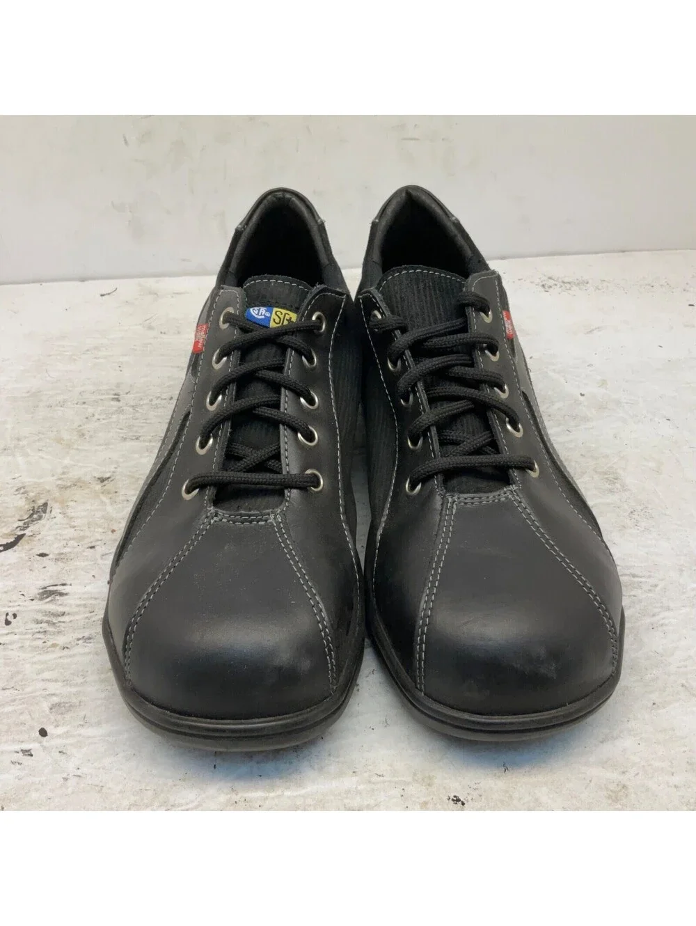 Mellow Walk Women's Daisy Steel Toe Lace Up Work Shoes 420092 Black Size 8.5M